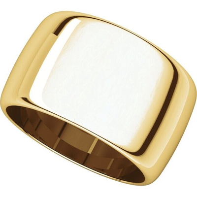 Pre-owned Stuller 14k Gold Ring 12mm Wide Half Round Band In 14k Yellow White Or Rose Gold