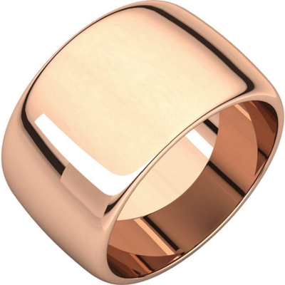 Pre-owned Stuller 14k Gold Ring 12mm Wide Half Round Band In 14k Yellow White Or Rose Gold
