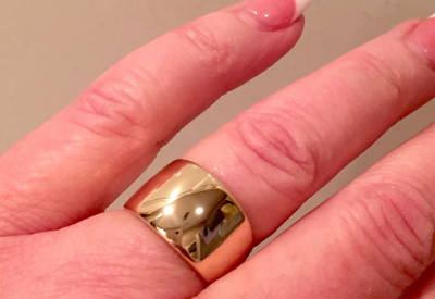Pre-owned Stuller 14k Gold Ring 12mm Wide Half Round Band In 14k Yellow White Or Rose Gold