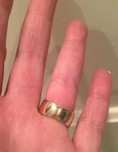 Pre-owned Stuller 14k Gold Ring 12mm Wide Half Round Band In 14k Yellow White Or Rose Gold