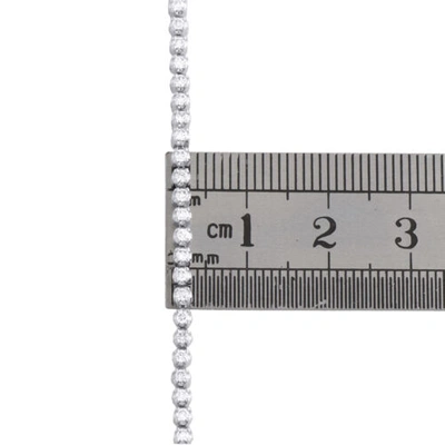 Pre-owned Jfl Diamonds & Timepieces 10k White Gold Round Diamond 4-prong Tennis Link Bracelet 7" | 2.50mm | 1.20 Ct.