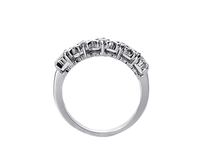 Pre-owned Jewelwesell Genuine 1.00ct Diamond Xoxo Wedding Band Ring 10k White Gold Round I Si2 Prong