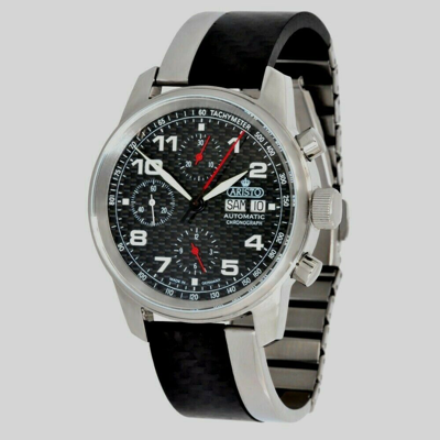 Pre-owned Aristo Men's Automatic Chronograph Watch 4h179r Stainless Steel 5atm