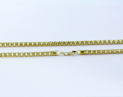 Pre-owned Gd Diamond 62 Gm 14k Gold Yellow Solid Round Diamond Cut Men's Box Chain Necklace 26" 4 Mm