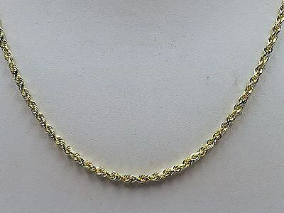 Pre-owned R C I 14k Solid Yellow Gold Diamond Cut Rope Chain Necklace 30" 2.75mm 15 Grams (r021)