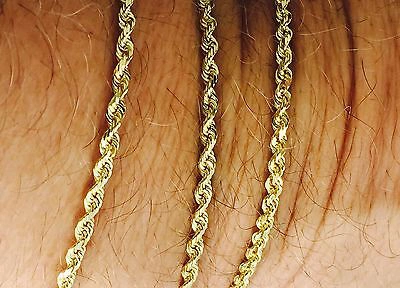 Pre-owned R C I 14k Solid Yellow Gold Diamond Cut Rope Chain Necklace 30" 2.75mm 15 Grams (r021)