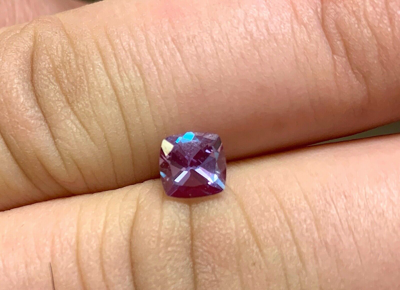 Pre-owned Patrick's Design 1.35ct Floral 6x6mm Alexandrite & Diamond Engagement Ring 14k Rose Gold Pd401 In Purple