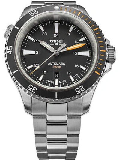 Pre-owned Traser H3 110324 P67 Diver Automatic Black 46mm 50atm