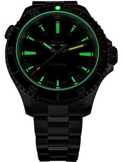 Pre-owned Traser H3 110324 P67 Diver Automatic Black 46mm 50atm