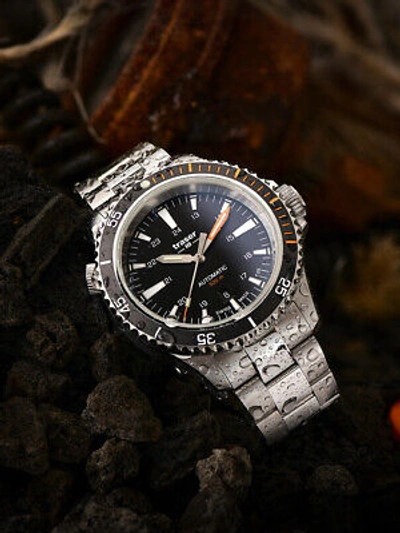 Pre-owned Traser H3 110324 P67 Diver Automatic Black 46mm 50atm