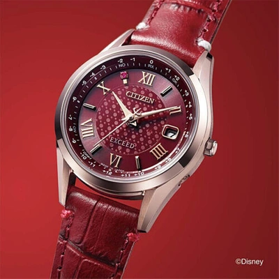 Pre-owned Citizen Es9378-01x [exceed Eco Drive Radio Watch Minnie Disney Collection]