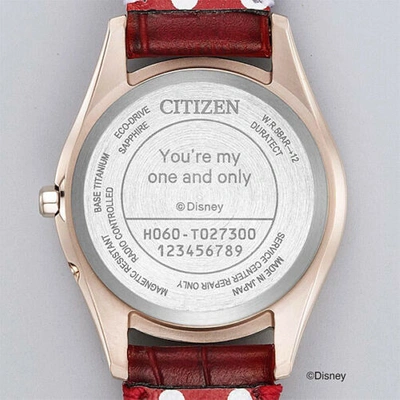 Pre-owned Citizen Es9378-01x [exceed Eco Drive Radio Watch Minnie Disney Collection]