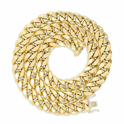 Pre-owned Nuragold 10k Yellow Gold 13mm Mens Miami Cuban Link Italian Chain Bracelet Box Clasp 9"