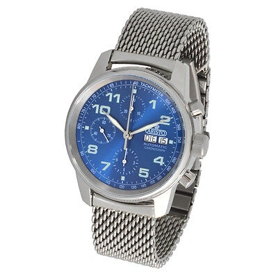 Pre-owned Aristo Men's Automatic Chronograph Watch 4h174m Eta7750 Valjoux Polished