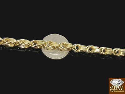Pre-owned Globalwatches10 Real 10k Yellow Gold Byzantine Chino Chain Necklace 26 Inch 5.5 Mm Mens Genuine