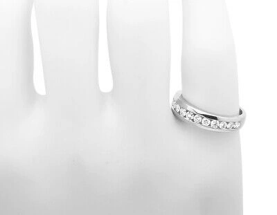 Pre-owned Jewelry Unlimited Men's 14k White Gold 1 Row Channel Set Genuine Diamond Wedding Ring Band 1.0ct