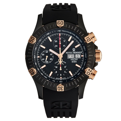 Pre-owned Revue Thommen Men's Airspeed Black Dial Chronograph Automatic Watch 16071.6887