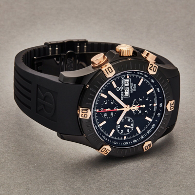 Pre-owned Revue Thommen Men's Airspeed Black Dial Chronograph Automatic Watch 16071.6887