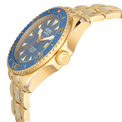 Pre-owned Gevril Men 48805 Hudson Yards Swiss Automatic Diver Rotating Ceramic Bezel Watch