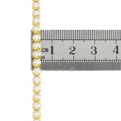 Pre-owned Jfl Diamonds & Timepieces 10k Yellow Gold Round Diamond Tennis Chain 4mm Martini Set 22" Necklace 10.25 Ct In White