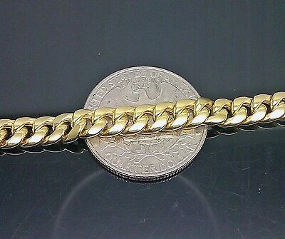 Pre-owned G&d Real 10k Yellow Gold Cuban Link Chain Necklace 6mm 26" Box Clasp For Men Genuine