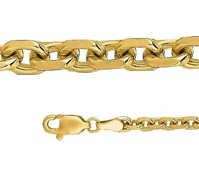 Pre-owned Teachers Jewelry 14k Yellow Gold Chain 4.0mm Diamond Cut Cable Link 18" Necklace