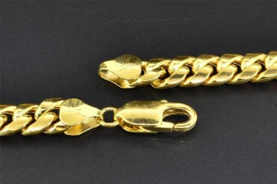Pre-owned Jfl Diamonds & Timepieces 10k Yellow Gold Miami Cuban Semi Hollow 11mm Wide Chain 36" Necklace