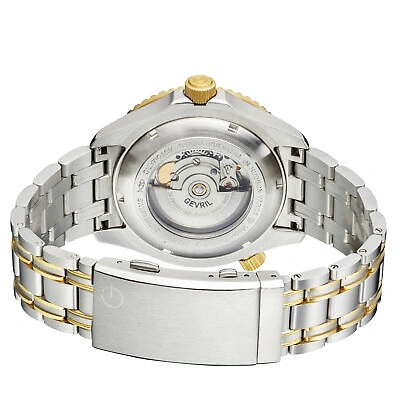Pre-owned Gevril Men 48803 Hudson Yards Swiss Automatic Diver Rotating Ceramic Bezel Watch