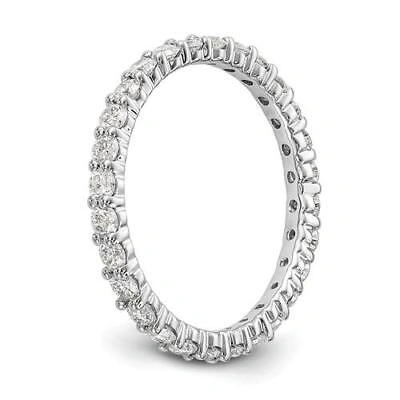 Pre-owned Kabbalah King 14k White Gold Round Diamond Eternity Band Ring Shared Prong 1.00ct Size 8 Gift