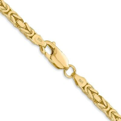 Pre-owned Skyjewelers Real 14kt Yellow Gold 26 Inch 3.25mm Byzantine With Lobster Clasp Chain; 26 Inch