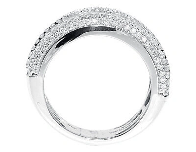 Pre-owned Jewelry Unlimited 14k White Gold Mens Ladies Round Diamond 12mm Fashion Cocktail Band Ring 2.71 Ct