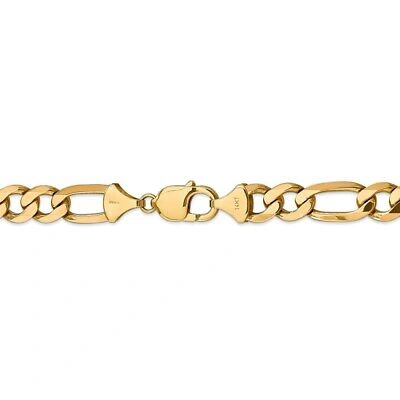Pre-owned Superdealsforeverything Real 14kt Yellow Gold 24 Inch 10mm Flat Figaro With Lobster Clasp Chain; 24 Inch