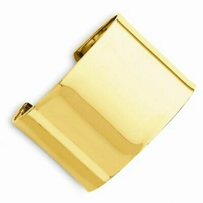 Pre-owned Roxx Fine Jewelry 47mm Wide Cuff Bracelet In 14k Yellow Gold With A Smooth Polished Finish