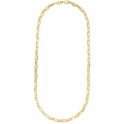 Pre-owned Wjd Exclusives 14k Yellow Gold 7mm Men's Paperclip Necklace Chain 24"