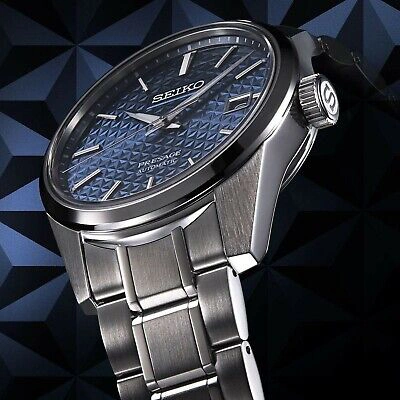 Pre-owned Seiko Presage Sarx077 Prestige Line Metal Band Navy Sharp Edged Series