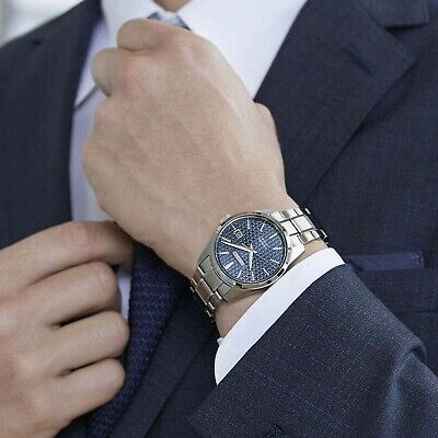 Pre-owned Seiko Presage Sarx077 Prestige Line Metal Band Navy Sharp Edged Series