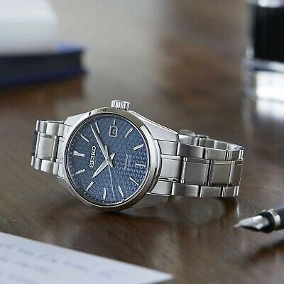 Pre-owned Seiko Presage Sarx077 Prestige Line Metal Band Navy Sharp Edged Series