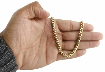 Pre-owned Jfl Diamonds & Timepieces 10k Yellow Gold Super Solid 6 Mm Mens Miami Cuban Chain Link Necklace 40 Inch