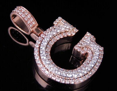 Pre-owned Jewelry Unlimited Custom 3d Letter Initial Diamond Pendant Charm 10k Twotone Gold 1 4/5 Ct 1.5" In G-h