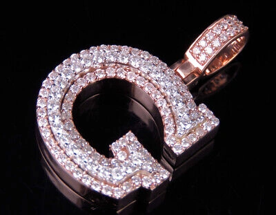 Pre-owned Jewelry Unlimited Custom 3d Letter Initial Diamond Pendant Charm 10k Twotone Gold 1 4/5 Ct 1.5" In G-h