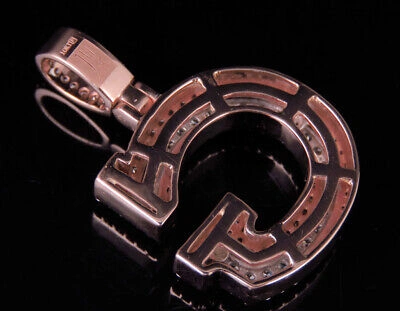 Pre-owned Jewelry Unlimited Custom 3d Letter Initial Diamond Pendant Charm 10k Twotone Gold 1 4/5 Ct 1.5" In G-h