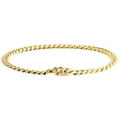 Pre-owned Jfl Diamonds & Timepieces Mens Real 10k Yellow Gold 6mm Solid Miami Cuban Link Fancy Bracelet Box Clasp 9"