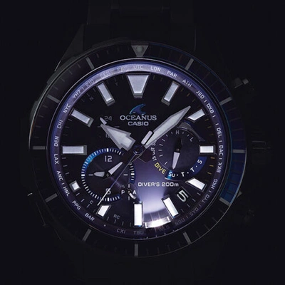 Pre-owned Oceanus Casio Ocw-p2000c-2ajf[ Cachalot Divers Solar Watch Mens/bluetooth]new