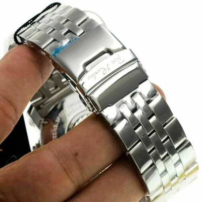 Pre-owned Joe Rodeo Men's Diamond Watch  Apollo Iapo5 1.7 Ct Black Gloss Dial In White