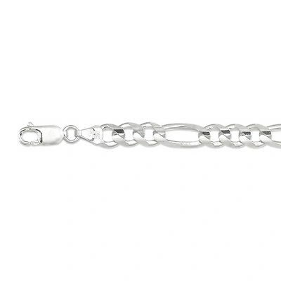 Pre-owned R C I 14k White Gold 22" Mens Solid Figaro Curb Llink Chain/necklace 6mm 23 Grams