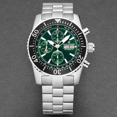 Pre-owned Revue Thommen 17030.6122 'air Speed' Stainless Steel Chronograph Automatic Watch
