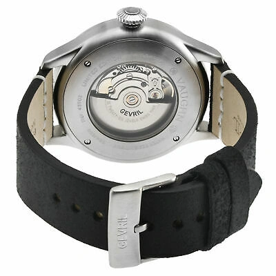 Pre-owned Gevril Men's Vaughn 43502 Swiss Automatic Sw200 Sellita Movement Leather Watch