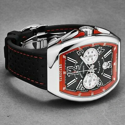 Pre-owned Franck Muller Men's Vanguard Racing' Black Dial Chronograph Automatic 45ccblkred