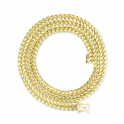 Pre-owned Nuragold 10k Yellow Gold Solid 6mm Mens Miami Cuban Link Chain Necklace Box Clasp 22"