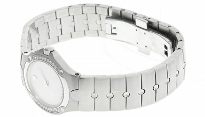 Pre-owned Movado 27mm Quartz Ss Diamond Mop Dial Women's Watch 0604483